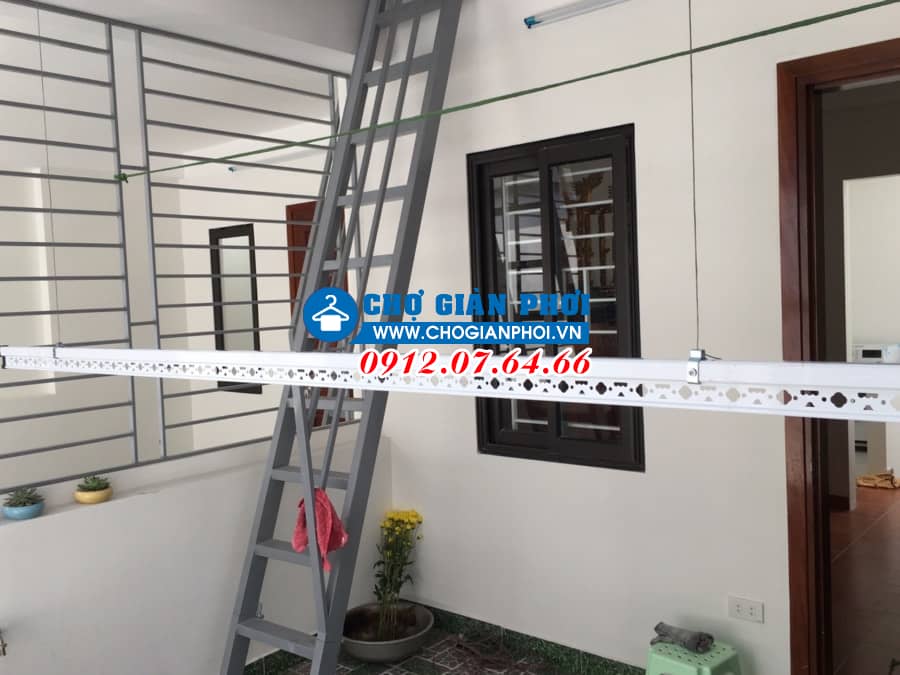 Lắp đặt giàn phơi và lưới an toàn chung cư GoldSeason 47 Nguyễn Tuân – bộ giàn phơi HP999B